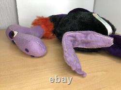 Rare Vintage Rushton Company Vulture Black Purple Bird 9 Tall Spooky Halloween