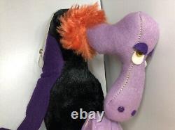 Rare Vintage Rushton Company Vulture Black Purple Bird 9 Tall Spooky Halloween