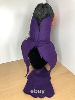 Rare Vintage Rushton Company Vulture Black Purple Bird 9 Tall Spooky Halloween