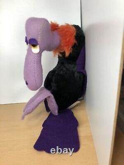 Rare Vintage Rushton Company Vulture Black Purple Bird 9 Tall Spooky Halloween