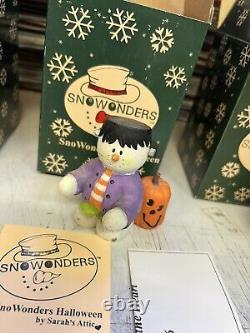 Rare Vintage Sarahs Attic Halloween Collection Snow Devil Frankensnow Pirate Mum