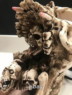 Rare! Vintage Skull Fountain With Trickling Blood & Rotating Eyeball Halloween