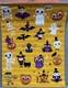 Rare Vintage Stickers Collectible Halloween Glitter Monsters Witch Vampire Bat