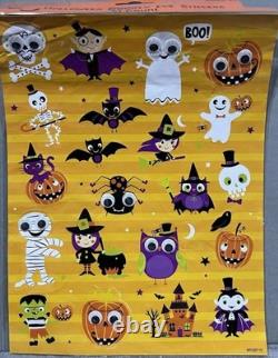 Rare Vintage Stickers Collectible Halloween Glitter Monsters Witch Vampire Bat