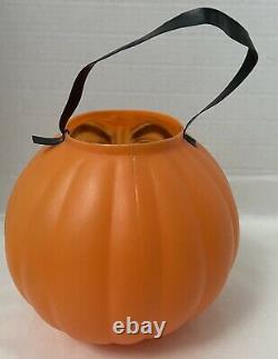 Rare Vintage TOPSTONE Rubber Co Scary Blowmold Jack O Lantern 7 Figural Face