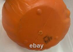 Rare Vintage TOPSTONE Rubber Co Scary Blowmold Jack O Lantern 7 Figural Face