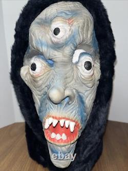 Rare Vintage Topstone Full Head Hooded Halloween Mask 3 Eyed Monster/ghoul