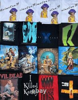 Rare Vintage Vtg 90's Y2k Movie Anime Dead Stock T-shirt Lot Of 27 Mixed Sizes