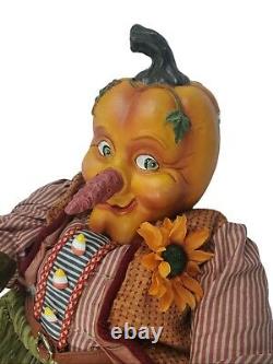 Rare Vintage Whimsical Halloween Art Pumpkin Head Winward Doll