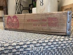 Rare Vintage Wooden Soda Crate Trick R Treat Elgin Illinois Box? Halloween Box