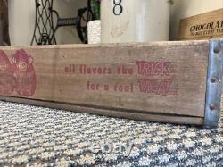 Rare Vintage Wooden Soda Crate Trick R Treat Elgin Illinois Box? Halloween Box