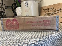 Rare Vintage Wooden Soda Crate Trick R Treat Elgin Illinois Box? Halloween Box