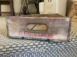 Rare Vintage Wooden Soda Crate Trick R Treat Elgin Illinois Box? Halloween Box
