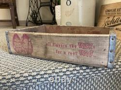Rare Vintage Wooden Soda Crate Trick R Treat Elgin Illinois Box? Halloween Box