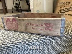 Rare Vintage Wooden Soda Crate Trick R Treat Elgin Illinois Box? Halloween Box