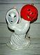 Rare Vtg Ghost With Halloween Jack O Lantern Pumpkin Ceramic Light Reversed Heads