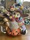 Rare Vtg Halloween 1995 Harvest Witch Owl Cookie Jar Jack-o-lantern Htf 12 X 11