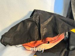 Rare Vtg Halloween Witch Mask & Skirt / Cape Costume Witch Cat Broom Moon Scene