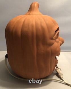 Rare Vtg. Holland Molds Large Ceramic Halloween Pumpkin Jack o Lantern Light