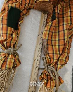 Rare vTG. 48 Fiber Optic Pumpkin sitting Scarecrow HALLOWEEN FALL WITH BOX