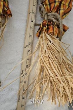 Rare vTG. 48 Fiber Optic Pumpkin sitting Scarecrow HALLOWEEN FALL WITH BOX