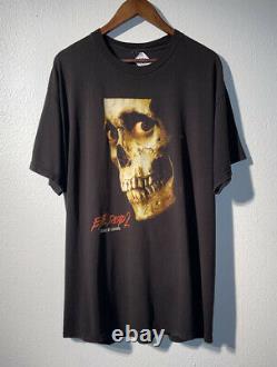 Rare vintage 1990s Evil Dead 2 Graphic Tee Horror Movie Promo shirt Halloween