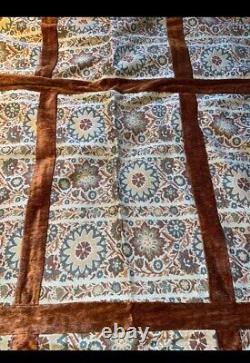 Rare vintage 70s quilt tapestry blanket autumn halloween fall MCM heavy