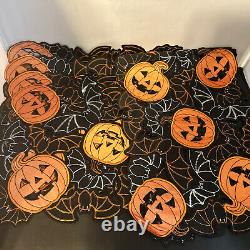 Rare vintage Halloween vintage Placemats pumpkins bats set of 5