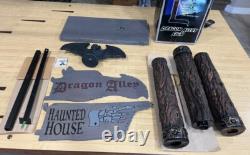 Rare vintage Mario Chiodo Studios Halloween haunted house and dragon alley sign