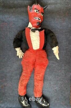 Rare vintage rubber face devil Rushton Gund doll toy Halloween 1950's