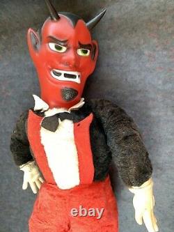 Rare vintage rubber face devil Rushton Gund doll toy Halloween 1950's