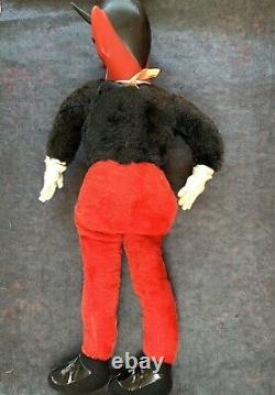 Rare vintage rubber face devil Rushton Gund doll toy Halloween 1950's