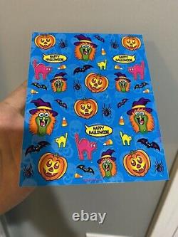 S315-2001 Vintage Lisa Frank Halloween Rare Sticker Sheet and Tote