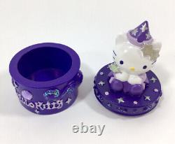 SANRIO Hello Kitty 2000 Magic Purple Halloween Witch Rare Vintage Trinket Box