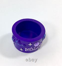 SANRIO Hello Kitty 2000 Magic Purple Halloween Witch Rare Vintage Trinket Box