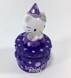 SANRIO Hello Kitty 2000 Magic Purple Halloween Witch Rare Vintage Trinket Box