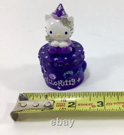 SANRIO Hello Kitty 2000 Magic Purple Halloween Witch Rare Vintage Trinket Box