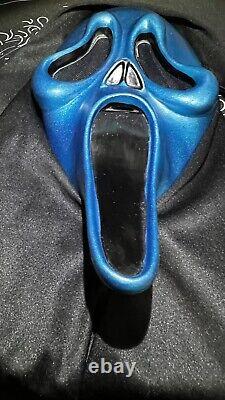 SCREAM Ghost Face Mask MK Easter Unlimited Metallic Blue Rare Vintage Fun World