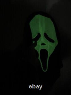 SCREAM Ghostface Mask-FUN WORLD DIV-Vintage RARE Glow In The Dark Halloween