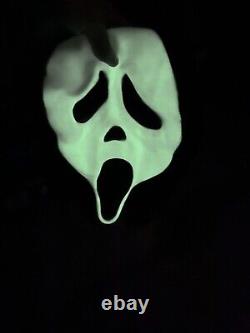 SCREAM Ghostface Mask-FUN WORLD DIV-Vintage RARE Glow In The Dark Halloween