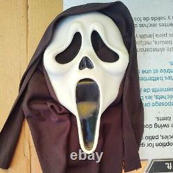 SCREAM Ghostface Mask Fun World Div. Vintage RARE 90s Fearsome Glow Polly Shroud