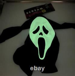 SCREAM Ghostface Mask Fun World Genuine Vintage RARE 90's Glow In The Dark