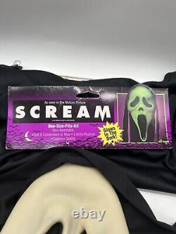 SCREAM Ghostface Mask Fun World Genuine Vintage RARE 90's Glow In The Dark