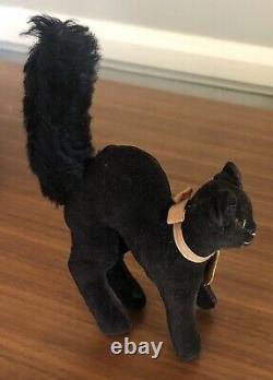 STEIFF Vintage Velvet Black Halloween Cat Steiff's Rare Tom Cat