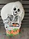 Sun Hill Vintage Skeleton Cat Pumpkin Double Sided Blow Mold Usa -very Rare
