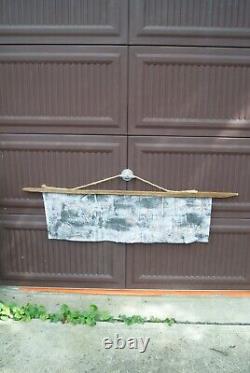 SUPER RARE Antique 1910 Halloween party Banner authentic hand forged nails OLD