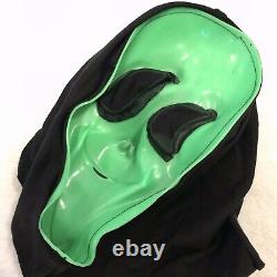 Scream Ghostface Tate Mask Fun World Div Vtg Green Cotton Shroud 1990s RARE