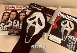 Scream mask TAGGED Vintage magazine lot and knife! RARE MASSIVE FANS GO CRAZY