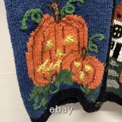 Signatures Northern Isle Rare Vintage Halloween Chunky Knitted Cardigan