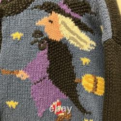 Signatures Northern Isle Rare Vintage Halloween Chunky Knitted Cardigan